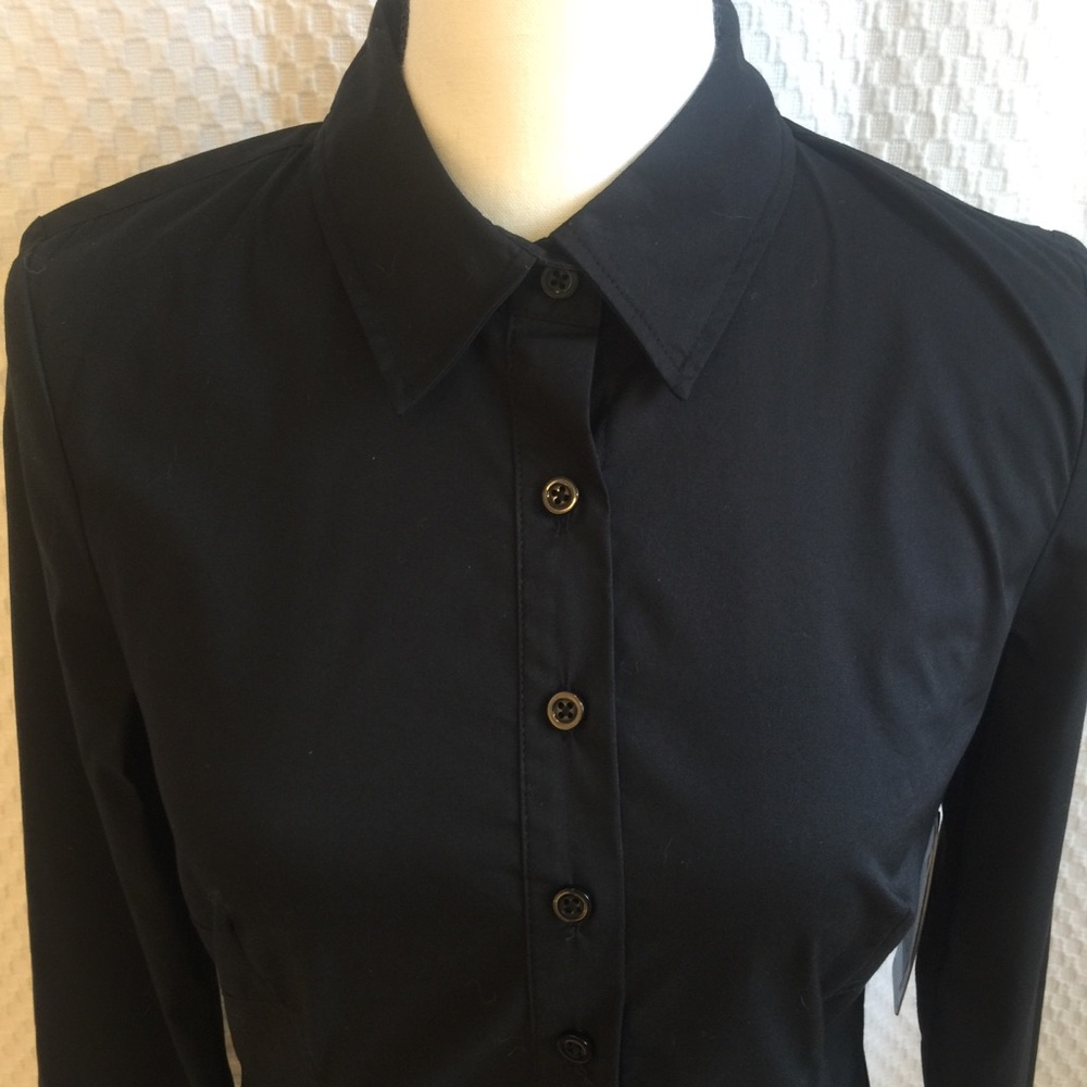 Laundry By Shelli Segal Black Button Down Shirt - Picture 3 of 16